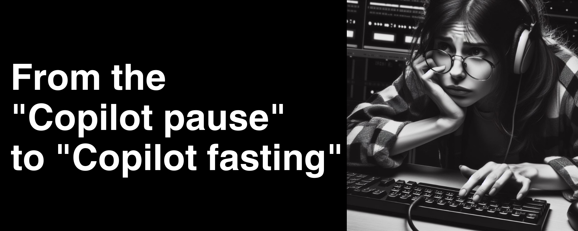 A developer waiting for GitHub Copilot answers